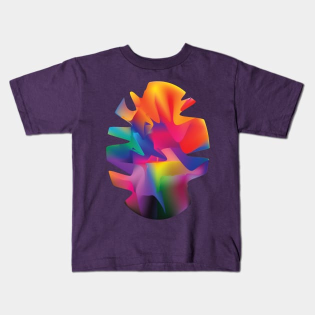 Rainbow Gradient Scrambled Egg Kids T-Shirt by Barschall